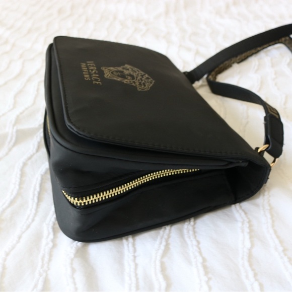 ‼️SOLD‼️ Versace Parfums | Black and Gold Medusa Crossbody Bag - Picture 2 of 6